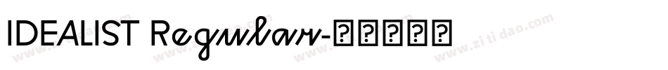 IDEALIST Regular字体转换